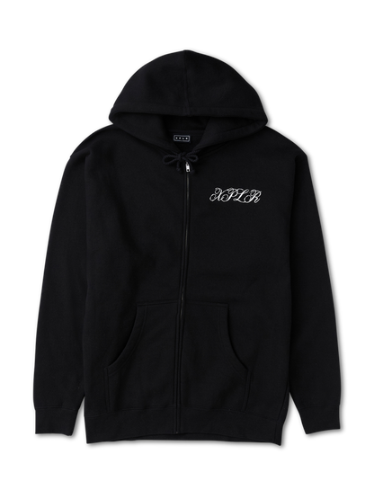 Floral Note Zip Up Hoodie