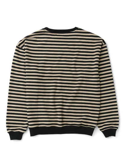 Dead Roses Striped Oversized Crewneck