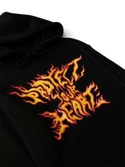 Protect Your Heart Flames Hoodie
