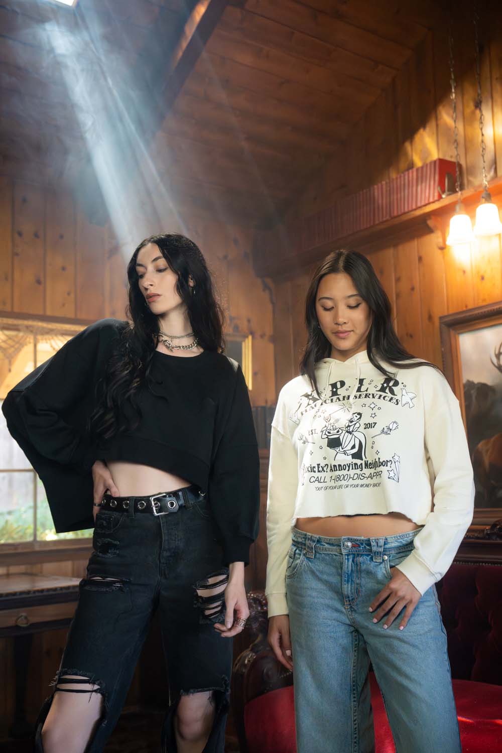 Magician Services Cropped Hoodie