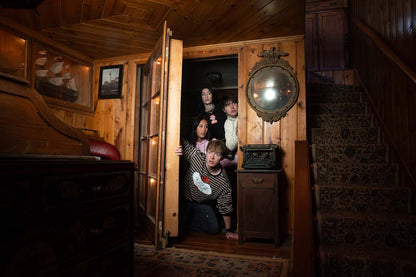 Dead Roses Striped Oversized Crewneck