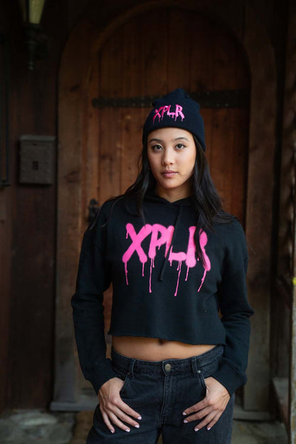 Cropped Graffiti Hoodie