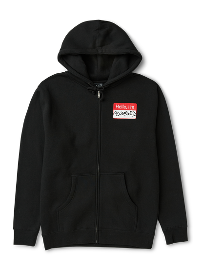 Hello, I'm Possessed Zip Up Hoodie